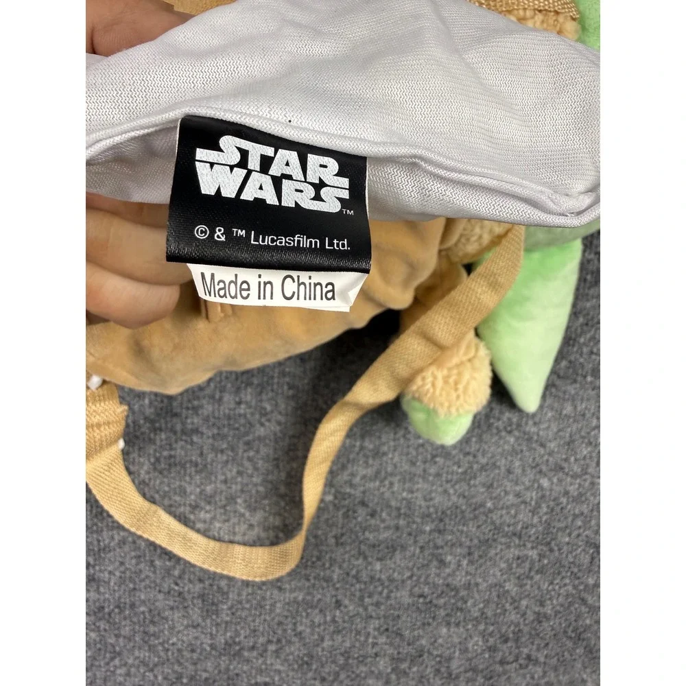 Star Wars Mandalorian Grogu Plush Backpack The Child Bioworld Green Tan 12